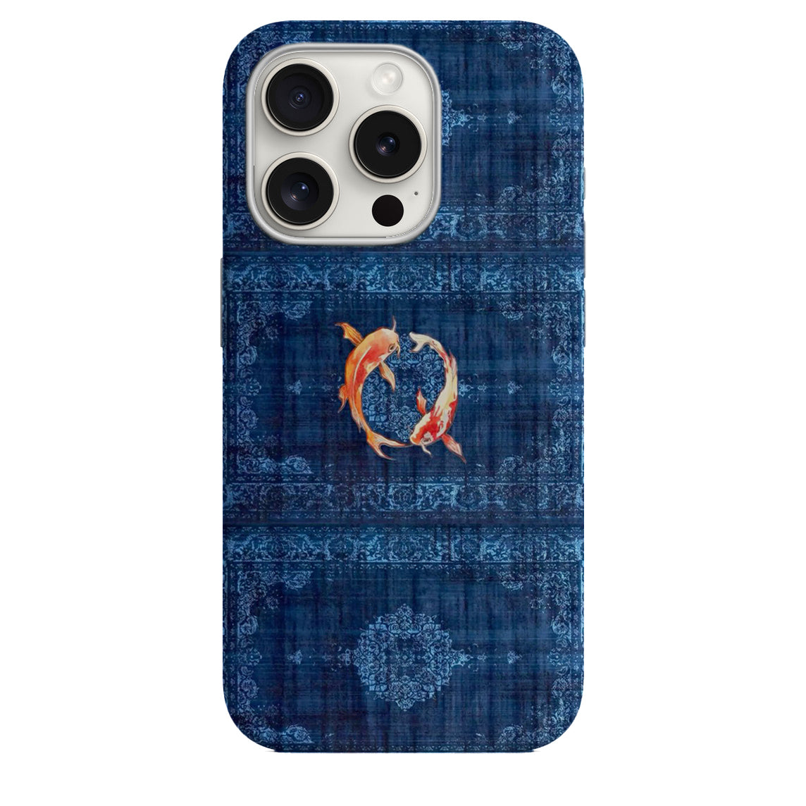 Etnik Desenli Koi Balığı Lüx Premium Telefon Kılıfı 529