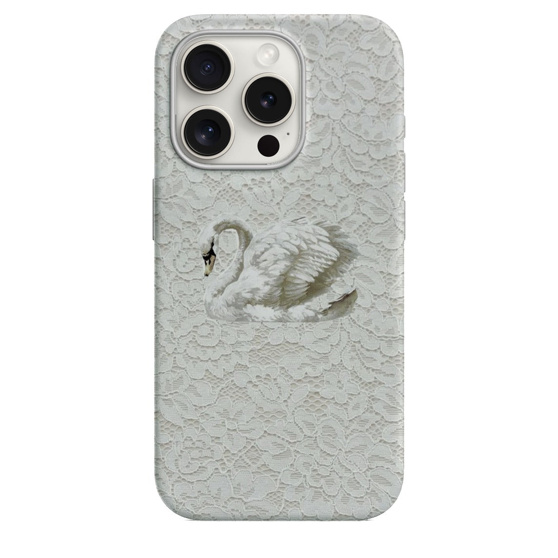 Zarif Kuğu Desenli Lüx Premium Telefon Kılıfı 481