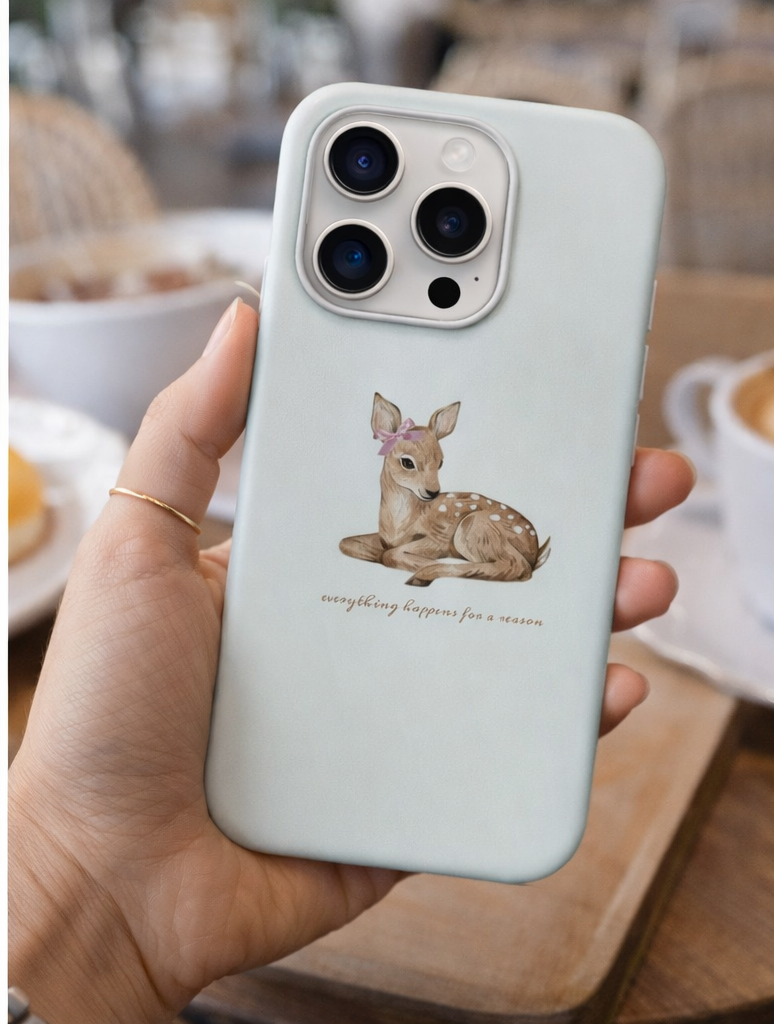 Yazılı Ceylan Desenli Lüx Premium Telefon Kılıfı **464