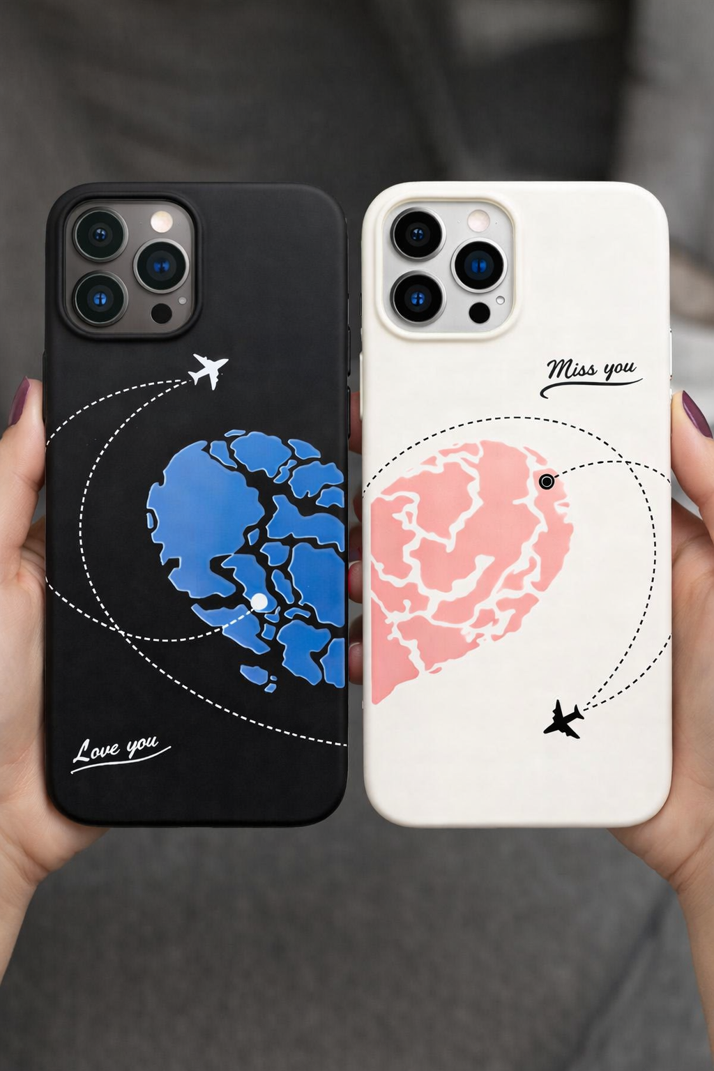 Love Heart Couple Lüx Premium Telefon KIlıfı